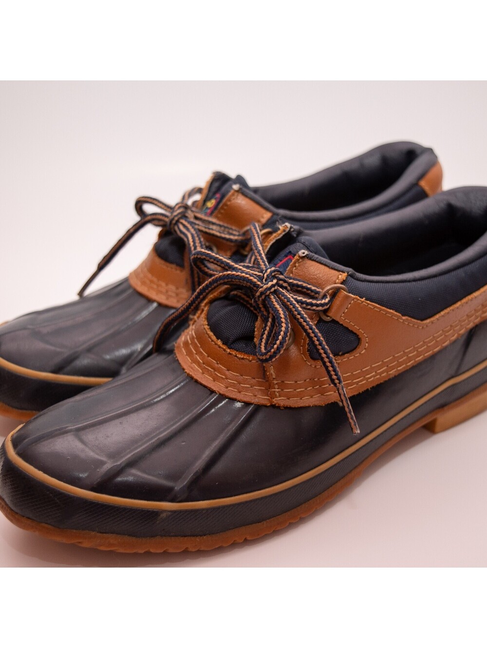 Sporto Duck Boots Leather Rubber Waterproof 90s Vintage Preppy Womens 9 - Picture 4 of 7